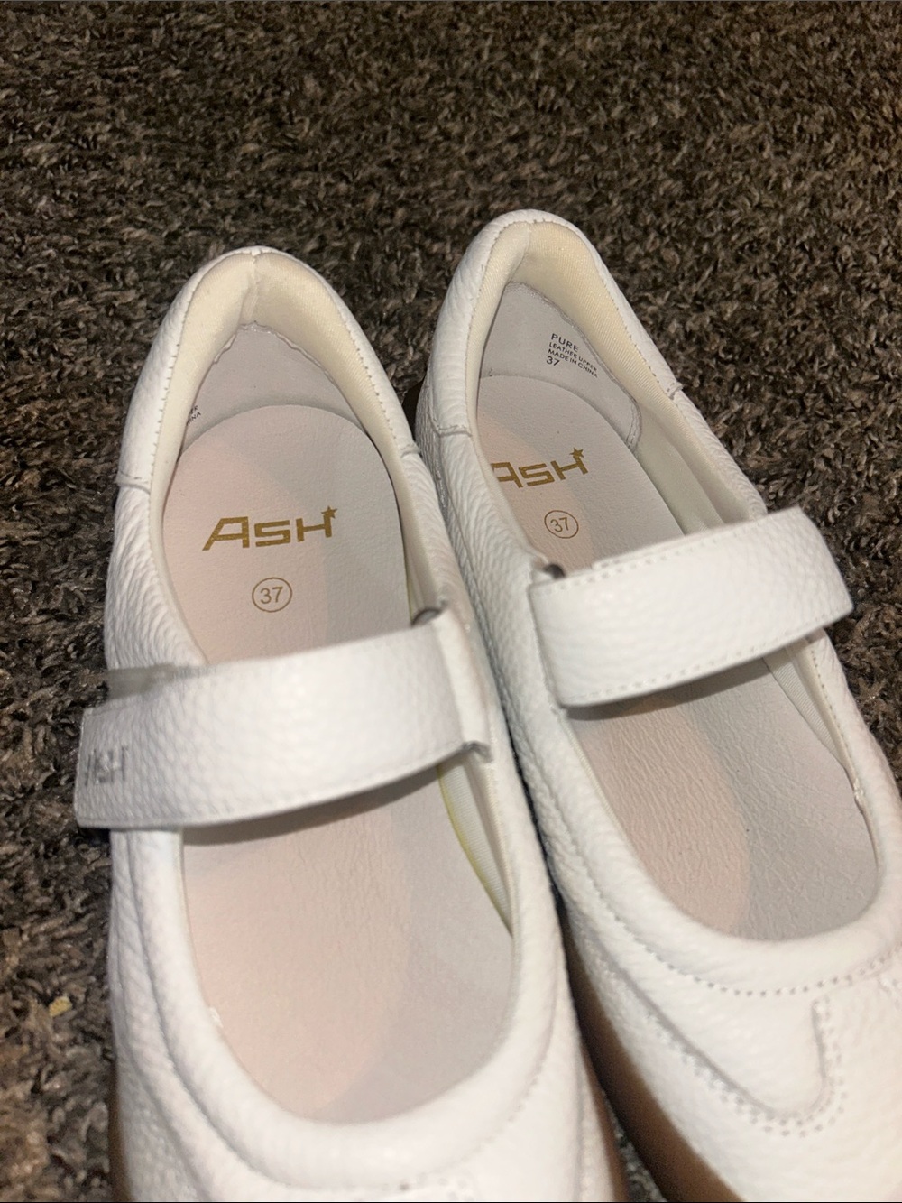 Ash Pure Mary Jane Leather Sneaker 37 7 - Picture 2 of 7